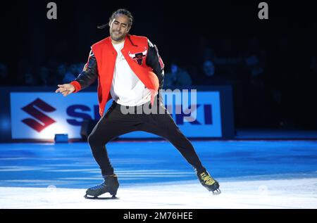 Bologna, Italien. 06. Januar 2023. Philip Warren während der Eislaufausstellung „Bol on Ice, World Skating Stars“ in der Unipol Arena, Bologna, Italien, 06. Januar 2023. Foto: Michele Nucci Kredit: Unabhängige Fotoagentur/Alamy Live News Stockfoto