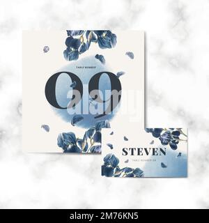 Blumenhochzeit Einladungskarte Vektor Stock Vektor