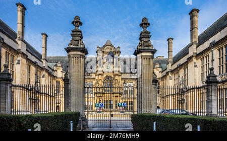 vierter Innenhof der Prüfungsschulen der University of Oxford in Merton Street, Oxford, Oxfordshire, Südostengland Stockfoto