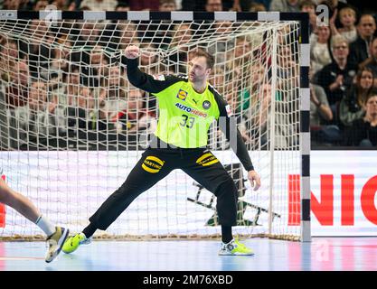 Jubilation Goalwart Andreas WOLFF (GER) Handball Laenderspiel der Men, Friendly Match, Deutschland (GER) - Island (ISL), am 7. Januar 2023 in Bremen/Deutschland. Stockfoto