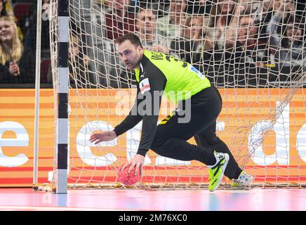 Goalwart Andreas WOLFF (GER) Action, Männer Handball Country Game, Freundschaftsspiel, Deutschland (GER) - Island (ISL), am 7. Januar 2023 in Bremen/Deutschland. Stockfoto