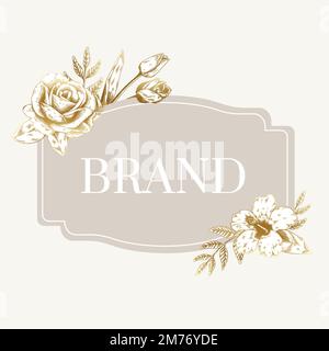 Handgezeichneter Vektor mit Blumenmotiv Stock Vektor