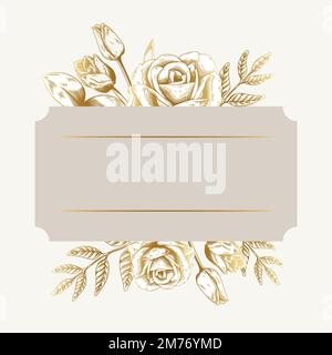 Handgezeichneter Vektor mit Blumenmotiv Stock Vektor