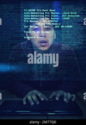 Booten... Fehler Stockfoto