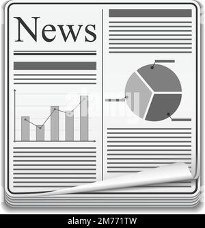 Zeitungssymbol, Vektor EPS10-Abbildung Stock Vektor