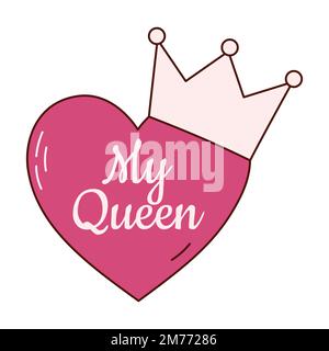Handgezeichnetes Herz zum Valentinstag. Designelemente für Poster, Grußkarten, Banner und Einladungen. Stock Vektor