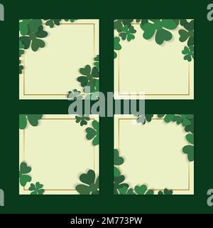 St.Patrick 's Tag leere Banner Set-Vektor Stock Vektor