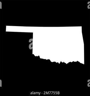 Oklahoma Kartenform, vereinigte Staaten von amerika. Symbolvektordarstellung für flache Konzepte. Stock Vektor