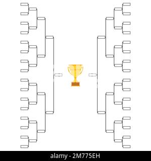 Satz von Bracket-Sportturnier, leere Elimination Event Zeichen, Playoff-Spiel Vektor-Illustration. Stock Vektor