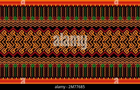 Geometrisches, traditionelles orientalisches Muster. Abbildung Stickerei im Stammesstil. Design für Hintergrund, Tapete, Kleidung, Verpackung, Stoff, Vektorillustrat Stock Vektor