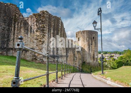 Die Überreste des 1 denkmalgeschützten Barnard Castle aus dem Jahr C12 in der gleichnamigen Marktstadt, die um sie herum aufwuchs. Stockfoto