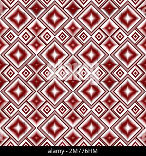 Brillanter abstrakter ethnischer Hintergrund. Nahtloses Muster mit symmetrischen geometrischen Verzierungen. Dekorative, lebendige Tapete. Vektordarstellung Stock Vektor