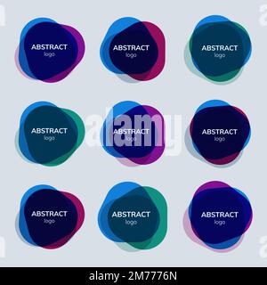 Set mit abstrakten Abzeichen Stock Vektor