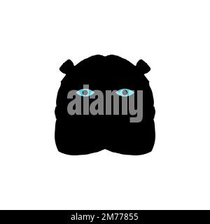 Alien-Symbol. Einfaches Symbol für das Hintergrundposter „Weltraumwissenschaft“. Alien-Logo-Designelement. Alien-T-Shirt-Druck. Vektor für Aufkleber. Stock Vektor