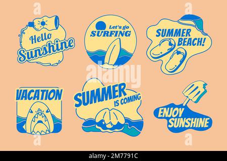 Vektorgrafiken der Kollektion „Tropical Summer“ Stock Vektor