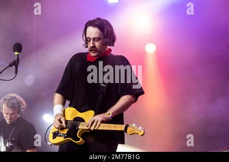 Biddinghuizen, Niederlande 21. august 2022 Yard Act live beim Lowlands Festival 2022 © Roberto Finizio/Alamy Stockfoto