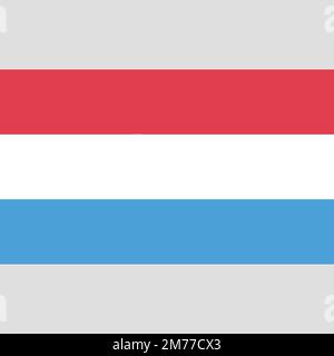 Niederländische Flagge, offizielle Farben und Proportionen. Nationale Flagge der Niederlande. Abbildung eines flachen Vektors. Stock Vektor
