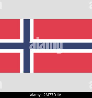 Flagge Norwegens. Vektordarstellung. Stock Vektor