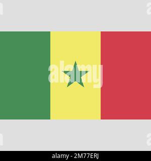 Kamerun-Flagge, offizielle Farben und richtige Proportionen. Nationale kamerunische Flagge. Abbildung eines flachen Vektors. EPS10. Stock Vektor