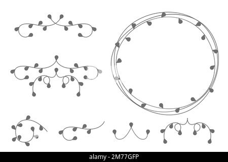 Design-Elemente Mit Blumenmuster Stock Vektor