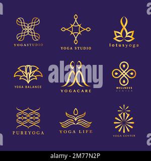 Set von Yoga-Logo-Vektor Stock Vektor