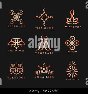 Set von Yoga-Logo-Vektor Stock Vektor