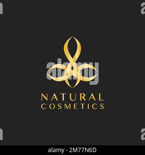 Naturkosmetik Design Logo Vektor Stock Vektor