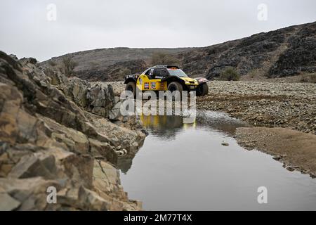 224 WAI Han (chn), MA Li (chn), HANWEI Motorsport Team, SMG, Auto, FIA W2RC, Aktion während der Phase 8 der Dakar 2023 zwischen Al Duwadimi und Riad, am 8. Januar 2023 in Riad, Saudi-Arabien - Foto Gigi Soldano / DPPI Stockfoto