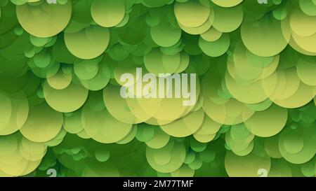 3D-Rendering einer Anordnung von Kreisen. Kreise unterschiedlicher Größe im Raum. Helle Komposition, geeignet für alle hellen Hintergrunddesigns Stockfoto