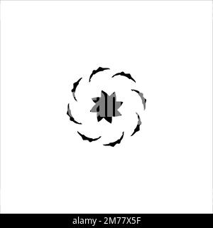 Lüftersymbol. Einfache Klimaanlage, großes Poster mit Hintergrundsymbol. Design-Element für das Logo der Marke Fan. Fan-T-Shirt-Druck. vektor für Aufkleber. Stock Vektor