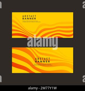 Abstrakte Banner-Vektoren in Gelb und Orange Stock Vektor