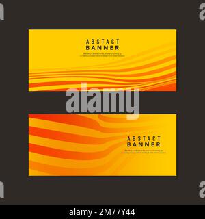 Abstrakte Banner-Vektoren in Gelb und Orange Stock Vektor
