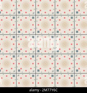Traditionelles, nahtloses chinesisches Muster für Ihr Design. Geometrisches Muster, Abstraktion. Japanischer Stil. Vektor Stock Vektor