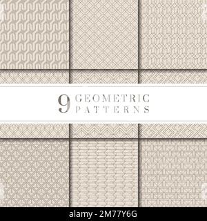 Satz von Vektor mit geometrisch gemusterten Hintergründen Stock Vektor