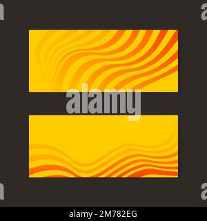 Abstrakte Banner-Vektoren in Gelb und Orange Stock Vektor
