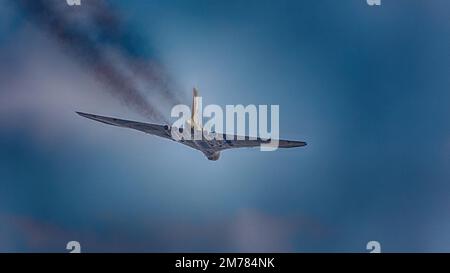 RAF Avro Vulcan Bomber XH558 Letzter Flug über Kent Stockfoto