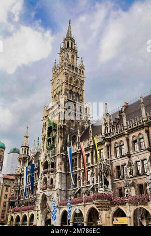 Das Rathaus-Glockenspiel, München, Deutschland Stockfoto