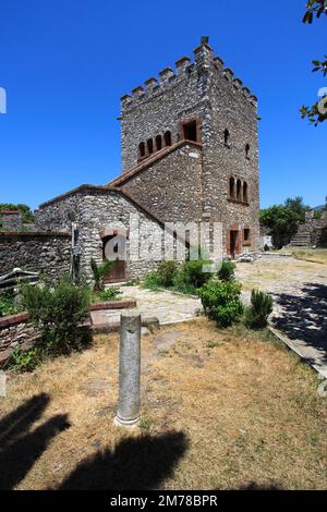 Museum des antiken Butrint-Gebäudes, UNESCO-Weltkulturerbe, Butrint-Nationalpark, Saranda-Viertel, Südalbanien, Europa Stockfoto