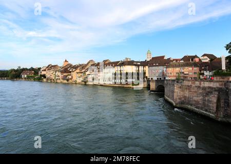 Rhein, Rheinfelden Stadt, Kanton Aargau, Schweiz, Europa Stockfoto