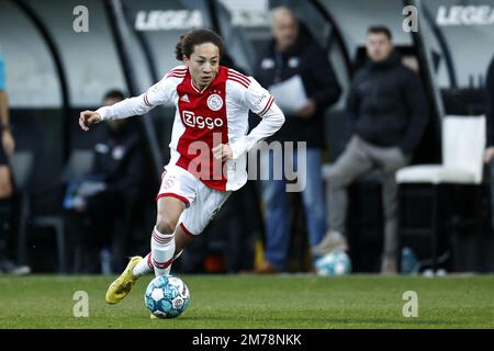 NIJMEGEN - Kian Fitz-Jim von Ajax während des niederländischen Premier-League-Spiels zwischen NEC und Ajax in De Goffert am 8. Januar 2023 in Nijmegen, Niederlande. ANP MAURICE VAN STONE Stockfoto