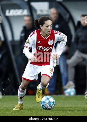 NIJMEGEN - Kian Fitz-Jim von Ajax während des niederländischen Premier-League-Spiels zwischen NEC und Ajax in De Goffert am 8. Januar 2023 in Nijmegen, Niederlande. ANP MAURICE VAN STONE Stockfoto