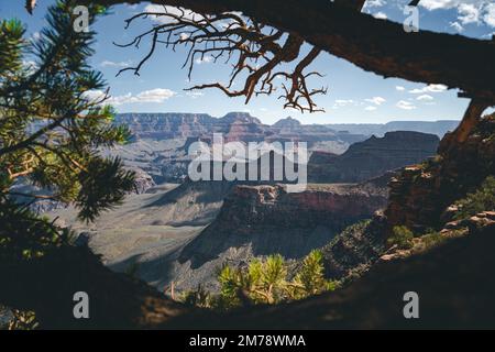 Blick in den Osten des Grand Canyon vom südlichen kaibab Wanderweg Stockfoto