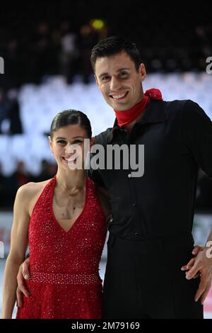 Bologna, Italien. 06. Januar 2023. Lucrezia Beccari und Matteo Guarise (Italien) während 2023 Bol on Ice â Plushenko and Friends, Ice Sports in Bologna, Italien, Januar 06 2023 Kredit: Independent Photo Agency/Alamy Live News Stockfoto