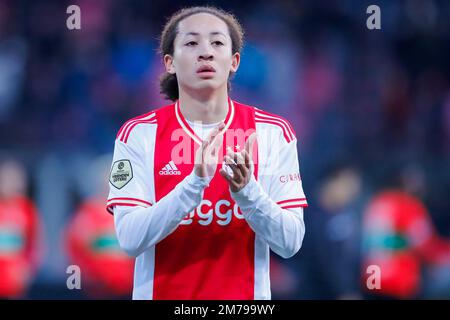 08-01-2023: Sport:NEC/Ajax NIJMEGEN, NIEDERLANDE - JANUAR 8: Kian Fitz-Jim (Ajax) während des Spiels Eredivisie NEC Nijmegen und AFC Ajax in de Goff Stockfoto