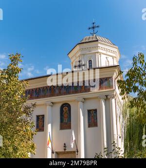 Ein Bild der Kirche des Heiligen Demetrius in Bukarest. Stockfoto
