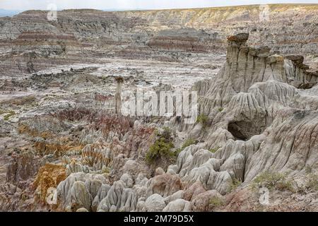 USA, Wyoming, Hell's Half Acre; Hoodoo Stockfoto