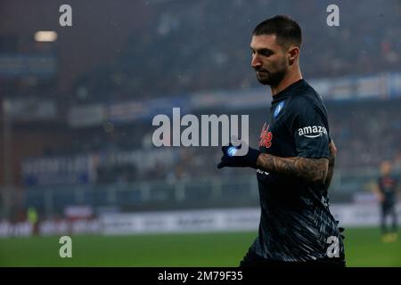 Genua, Italien. 08. Januar 2023. Matteo Politano von Neapel während der UC Sampdoria vs SSC Napoli, italienisches Fußballspiel Serie A in Genua, Italien, Januar 08 2023 Kredit: Independent Photo Agency/Alamy Live News Stockfoto