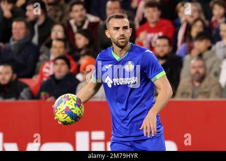 Sevilla, Sevilla, Spanien. 8. Januar 2023. Borja Mayoral von Getafe während des Spiels La Liga Santader zwischen Sevilla CF und Getafe CF am Ramon Sanchez Pizjuan in Sevilla, Spanien, am 08. Januar 2023. (Kreditbild: © Jose Luis Contreras/DAX via ZUMA Press Wire) Stockfoto