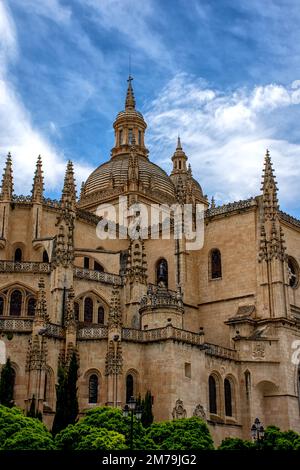 Die Kathedrale unserer Lieben Frau von der Himmelfahrt und der Hl. Frutos in Segovia, Spanien Stockfoto