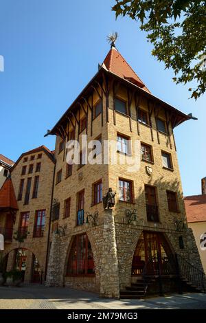 Haus am Europaplatz, Nádvorie Európy, Komarno, Komarom, Komorn, Nitriansky kraj, Slowakei, Europa Stockfoto